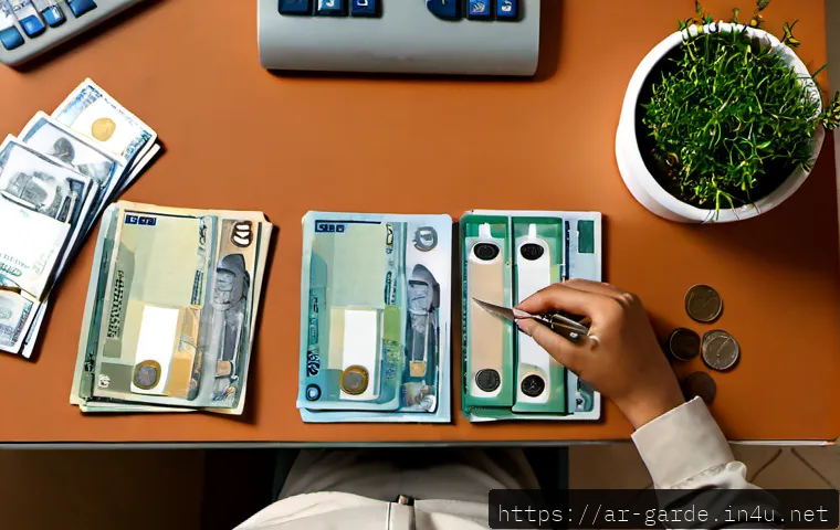 원예 자격증 취득 비용 및 소요 시간 - Photorealistic overhead view of a tidy gardening certification study desk in an Arabic-speaking home...